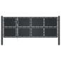 Preview: Gartentor Stahl 350 x 125 cm Anthrazit