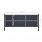 Preview: Gartentor Stahl 350 x 125 cm Anthrazit