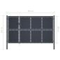 Preview: Gartentor Stahl 350 x 200 cm Anthrazit