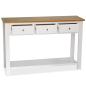 Preview: Konsolentisch 118x35x77 cm Massivholz Eiche