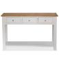 Preview: Konsolentisch 118x35x77 cm Massivholz Eiche