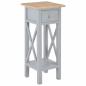 Preview: ARDEBO.de - Beistelltisch Grau 27 x 27 x 65,5 cm Holz