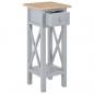 Preview: Beistelltisch Grau 27 x 27 x 65,5 cm Holz