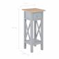 Preview: Beistelltisch Grau 27 x 27 x 65,5 cm Holz