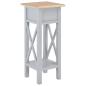 Preview: Beistelltisch Grau 27 x 27 x 65,5 cm Holz
