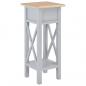 Preview: Beistelltisch Grau 27 x 27 x 65,5 cm Holz
