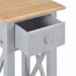 Preview: Beistelltisch Grau 27 x 27 x 65,5 cm Holz
