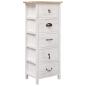 Preview: Beistellschrank 35x25x87 cm Massivholz Paulownia
