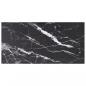 Preview: ARDEBO.de - Tischplatte Schwarz 100x50 cm 6 mm Hartglas in Marmoroptik