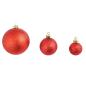 Preview: 100-tlg. Weihnachtskugel-Set 3/4/6 cm Rot