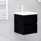 Preview: ARDEBO.de - Waschbeckenunterschrank Schwarz 41x38,5x45 cm Holzwerkstoff