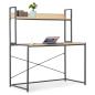Preview: ARDEBO.de - Computertisch Schwarz und Eiche 120x60x138 cm