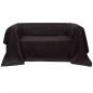 Preview: ARDEBO.de - Micro-Suede Sofaüberwurf Tagesdecke Braun 270 x 350 cm