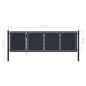 Preview: Gartentor Stahl 350 x 75 cm Anthrazit
