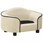 Preview: Hundesofa Creme 67x47x36 cm Plüsch