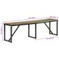 Preview: Sitzbank 160x35x46 cm Altholz Massiv