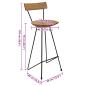 Preview: Barhocker 2 Stk. Massivholz Teak