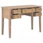 Preview: Schreibtisch Braun 109,5 x 45 x 77,5 cm Holz