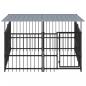 Preview: Outdoor-Hundezwinger mit Dach Stahl 3,75 m²