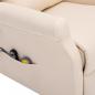 Preview: Massagesessel mit Aufstehhilfe Creme Stoff