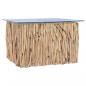 Preview: ARDEBO.de - Couchtisch mit Glasplatte 66x66x40 cm Massivholz Teak