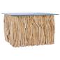 Preview: Couchtisch mit Glasplatte 66x66x40 cm Massivholz Teak
