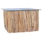 Preview: Couchtisch mit Glasplatte 66x66x40 cm Massivholz Teak
