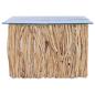 Preview: Couchtisch mit Glasplatte 66x66x40 cm Massivholz Teak