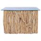 Preview: Couchtisch mit Glasplatte 66x66x40 cm Massivholz Teak