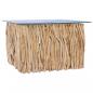 Preview: Couchtisch mit Glasplatte 66x66x40 cm Massivholz Teak