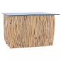 Preview: Couchtisch mit Glasplatte 66x66x40 cm Massivholz Teak