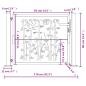 Preview: Gartentor Anthrazit 105x80 cm Stahl Bambus-Design