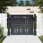 Preview: Gartentor Anthrazit 105x80 cm Stahl Bambus-Design