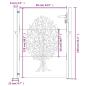 Preview: Gartentor 105x130 cm Cortenstahl Baum-Design