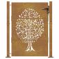 Preview: Gartentor 105x130 cm Cortenstahl Baum-Design