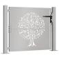 Preview: Gartentor 105x130 cm Cortenstahl Baum-Design