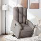 Preview: ARDEBO.de - Relaxsessel mit Aufstehhilfe Taupe Stoff