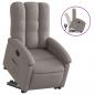 Preview: Relaxsessel mit Aufstehhilfe Taupe Stoff