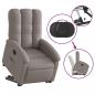Preview: Relaxsessel mit Aufstehhilfe Taupe Stoff
