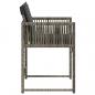 Preview: Gartenstühle mit Kissen 4 Stk. Grau Poly Rattan