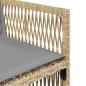 Preview: Gartenstühle mit Kissen 4 Stk. Beigemischung Poly Rattan