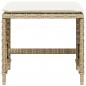 Preview: Gartenhocker mit Kissen 4 Stk. Beige 41x41x36 cm Poly Rattan