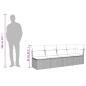 Preview: Gartensofa mit Kissen 4-Sitzer Hellgrau Poly Rattan