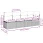 Preview: Gartensofa mit Kissen 4-Sitzer Hellgrau Poly Rattan