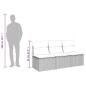 Preview: Gartensofa mit Kissen 3-Sitzer Hellgrau Poly Rattan