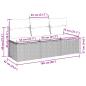 Preview: Gartensofa mit Kissen 3-Sitzer Hellgrau Poly Rattan