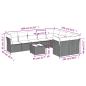 Preview: 10-tlg. Garten-Sofagarnitur mit Kissen Hellgrau Poly Rattan