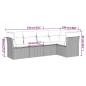 Preview: 5-tlg. Garten-Sofagarnitur mit Kissen Hellgrau Poly Rattan