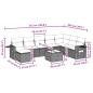 Preview: 9-tlg. Garten-Sofagarnitur mit Kissen Hellgrau Poly Rattan