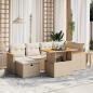 Preview: ARDEBO.de - 7-tlg. Garten-Sofagarnitur mit Kissen Beige Poly Rattan
